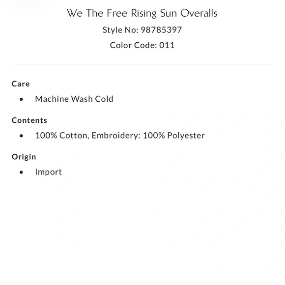 Free People We the Free Rising Sun Embroidered Overalls in Solar Ecru - Picture 7 of 10